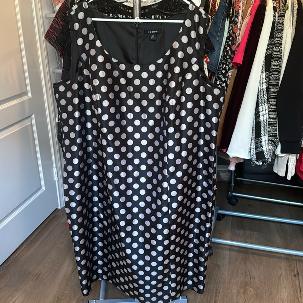*** Le Boss Polka Dot Dress Black Silver